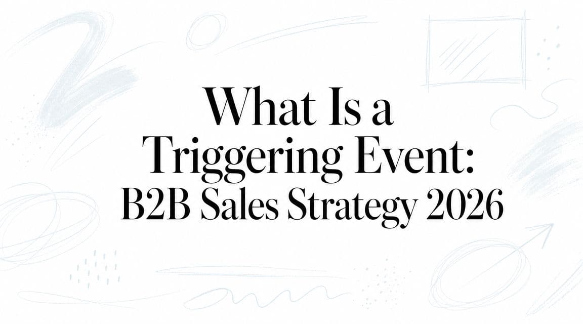 What is a triggering event: B2B sales strategy 2026