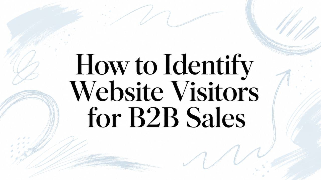 How to identify website visitors for B2B sales